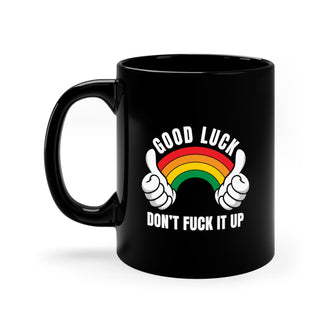 Graphix Fuse "Good Luck" Black Mug, 11oz