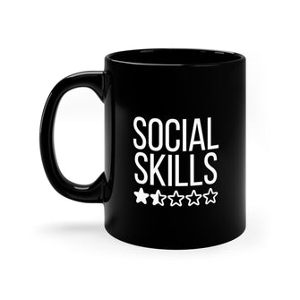 Graphix Fuse "Social Skills" Black Mug 11oz