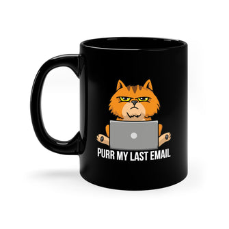 Graphix Fuse "Purr My Last Email" 11oz Black Mug