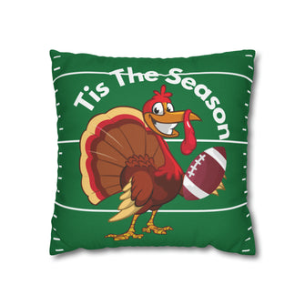 Graphix Fuse "Tis The Season" Football Polyester Square Pillowcase