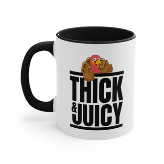 Graphix Fuse "Thick & Juicy" Black Accent Coffee Mug, 11oz