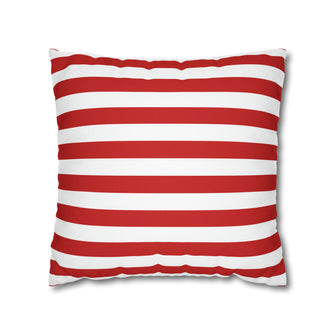 Graphix Fuse "Red Stripes" Polyester Square Pillowcase