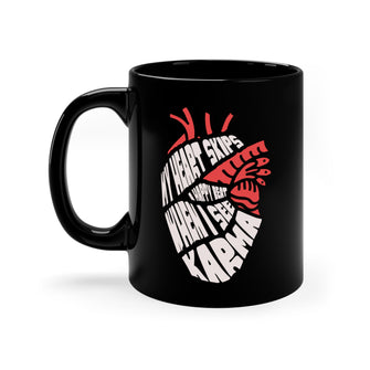 Graphix Fuse "My Heart Skips" 11oz Black Ceramic Mug