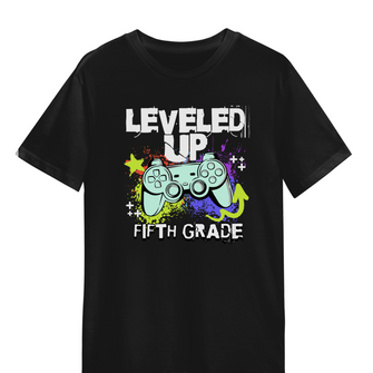 Graphix Fuse "Leveled Up Fifth Grade" Youth Tee