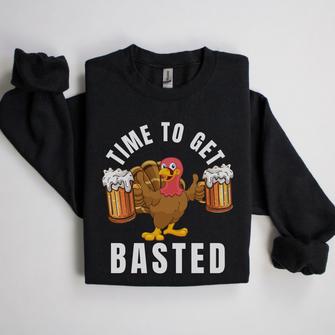Graphix Fuse "Time To Get Basted" Unisex Sweatshirt, in black
