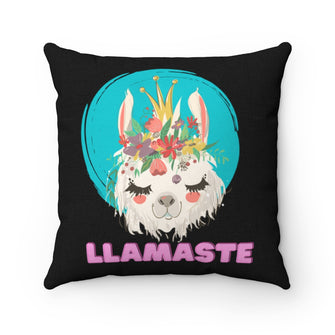 Graphix Fuse "Llamaste" Polyester Square Pillow Case